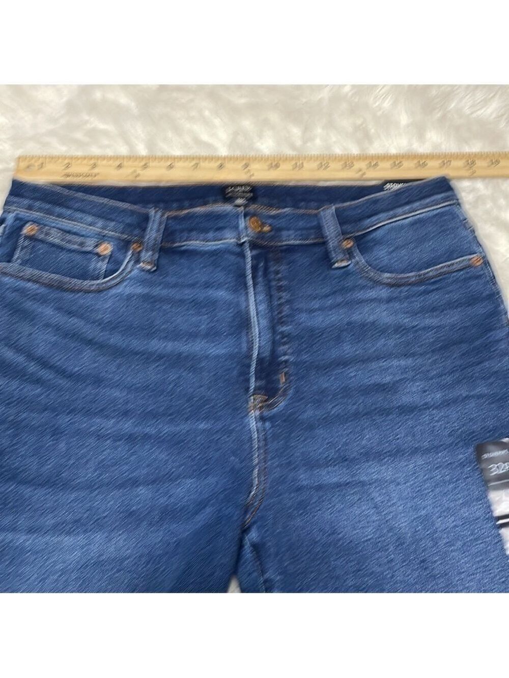 J.CREW STOVEPIPE SIGNATURE STRETCH PETITE JEANS SZ 32 - Picture 5 of 12